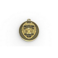 Gold Plated Police Signet Style Badge Pendant w/ Custom Top